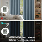 Simplebrand Ava Stone Blue Blackout Curtains - Image 6