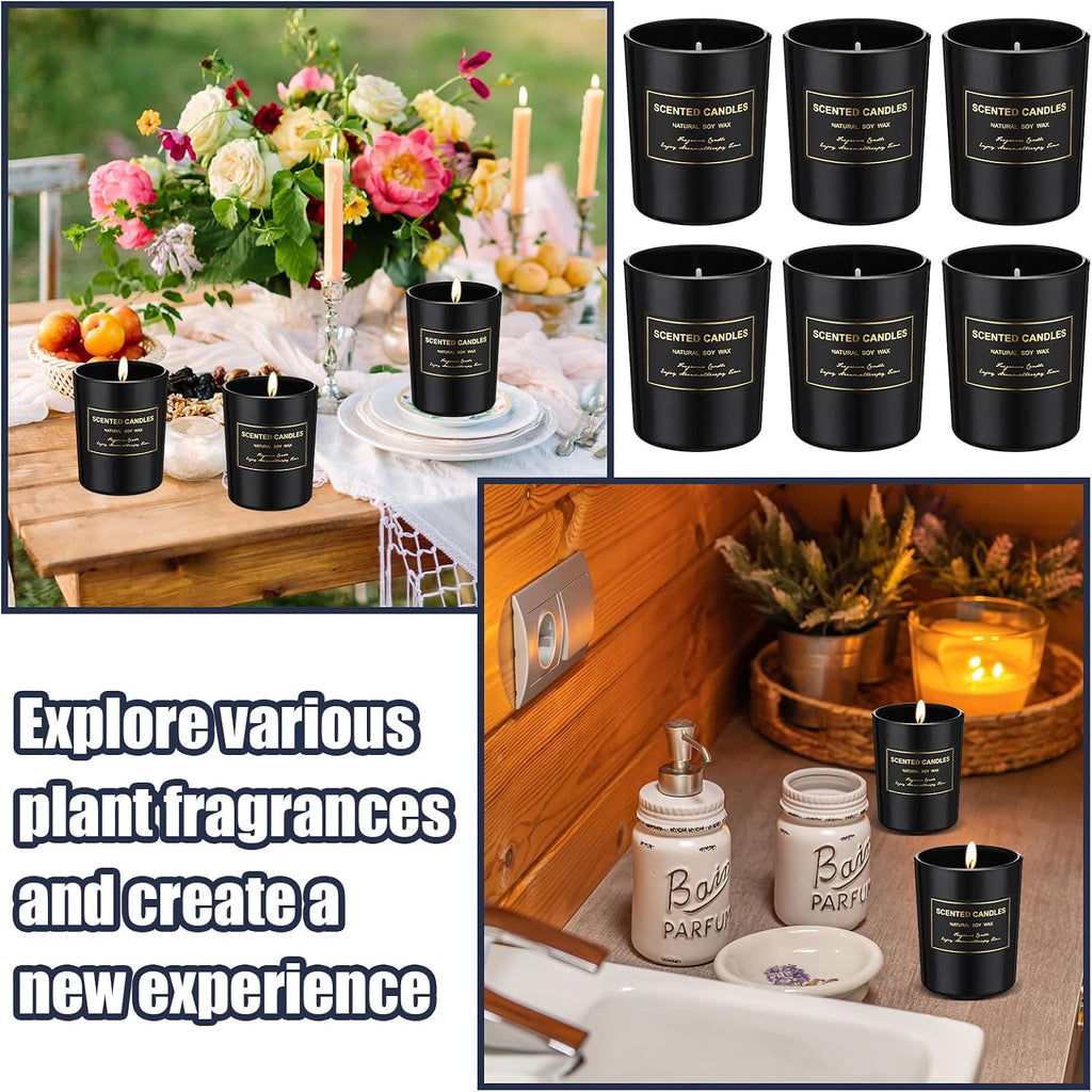 MTLEE 24 Pcs Scented Soy Candles Jar Gift, Classic Style, Fresh Scent