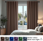 Deconovo Blackout Curtains, Thermal Insulated, W70 x L108 2 Panels, Back Tab - Image 4