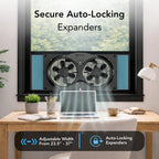 COMFORT ZONE Reversible Twin Window Fan with 3-Speeds & Expandable Width