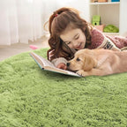 OLANLY Grass Green Round Rugs for Bedroom - Image 5