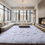 ONASAR White 8x10 Area Rugs for Living Room, Large Fluffy Shag Bedroom Rug - Image 4