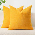 MIULEE Pack of 2 Couch Throw Pillow Covers 18x18 Inch Soft Goose Yellow by MIULEE