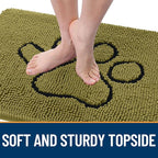 OLANLY Dog Door Mat for Muddy Paws 30x20, Paw Print Design, Absorbs Moisture - Image 4