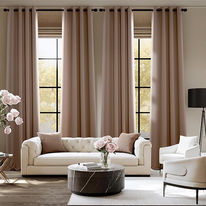 NICETOWN Cappuccino Grommet Drapes - Image 2