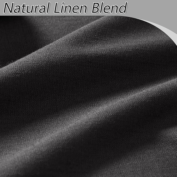 Guken Black 100% Blackout Curtains 120 Inch Length 2 Panels Set - Image 3