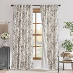 jinchan Blackout Floral Curtains by JINCHAN