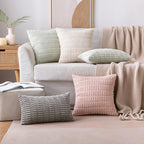 MIULEE Pack of 2 Corduroy Decorative Euro Sham Throw Pillow Covers 22x22 Inch - Image 3