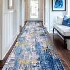 Washable Area Rugs 2'x10' Non-Slip Modern Abstract Soft by RELEANY