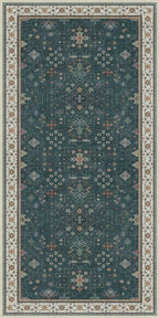 Dark Green Oushak 2x4 Entryway Rug - Image 7