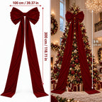 Knitgrip 1 Pack Extra Large Christmas Bow 27 x 78 Inch Burgundy Velvet