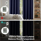 Simplebrand Ava Navy Blue Blackout Curtains - Image 6