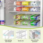 Can Organizer for Pantry, Rolling Food Pantry Storage Rack, 3 Tier