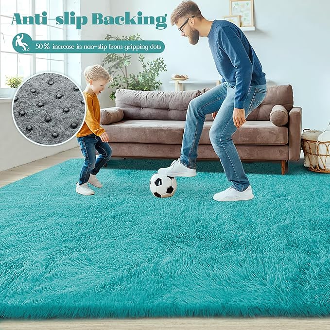 8x10 Area Rugs for Living Room: Fluffy Shag Soft Washable Rug Large Fuzzy Plush - Image 7