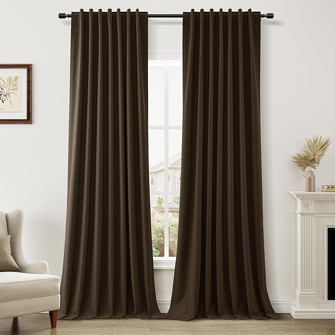 Guken 100% Blackout Curtains 120 Inch Length 2 Panels Set by Guken