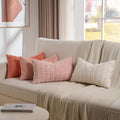 Fancy Homi 4 Packs Blush Pink Boho Lumbar Decorative Throw Pillow Covers 12x20 by Fancy+Homi