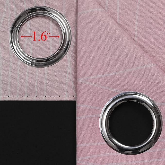 Estelar Textiler Sage and Pink Blackout Curtains - Image 7