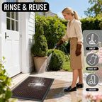 OLANLY Front Door Mat Outside Entrance 59x34, Heavy Duty Sturdy Natural Rubber - Image 7