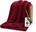 Bedsure GentleSoft Red Blanket for Couch by BEDSURE