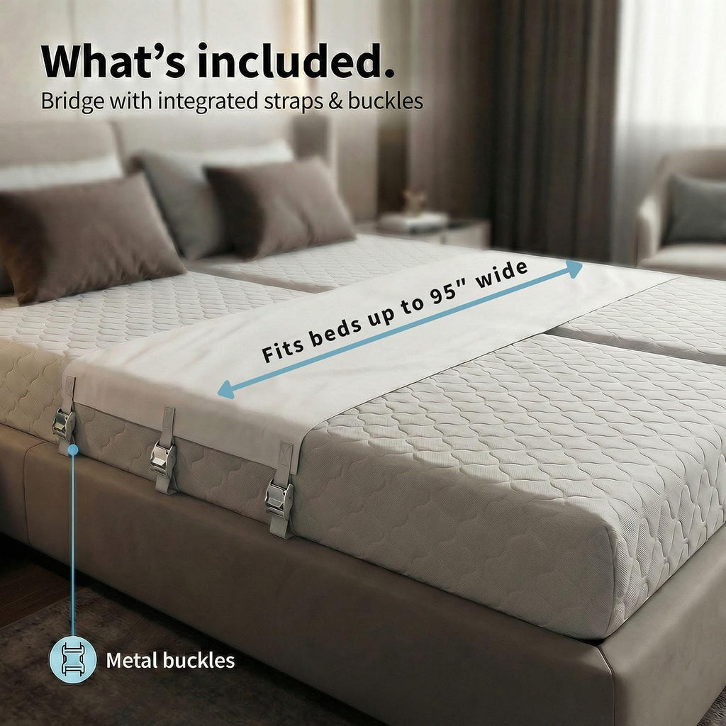 Briliantwerk Twin to King Bed Converter | Smart Bed Bridge | No Slipping