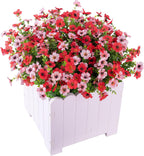 Artificial Fake Flowers Plants for Outdoor Spring Summer Decor 12 Bundles