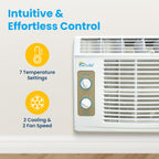 Senville Window Air Conditioner, Cools Up to 250 Sq Ft, 6000 BTU