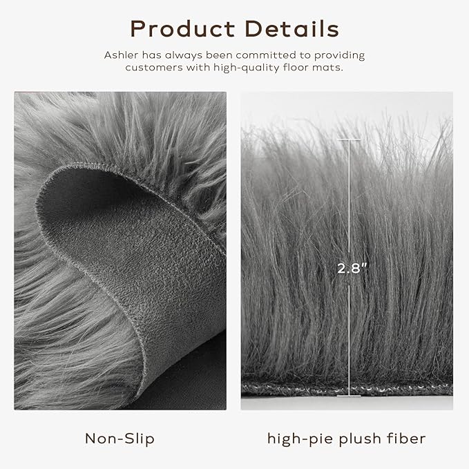 Ashler Faux Fur Rug - Image 4