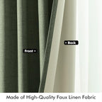 MIULEE 100% Blackout Linen Curtains - Image 6