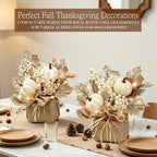 Timer - 2 Pack Fall Tabletop Maple Tree with 20LEDs Thanksgiving Decor