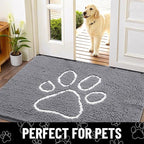 Smiry Dog Door Mat for Muddy Paws, Absorbent Dirt Trapper Non Slip Quick Dry - Image 7