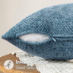 MIULEE Pack of 2 Couch Throw Pillow Covers 18x18 Inch Coastal Blue Modern Boho - Image 5
