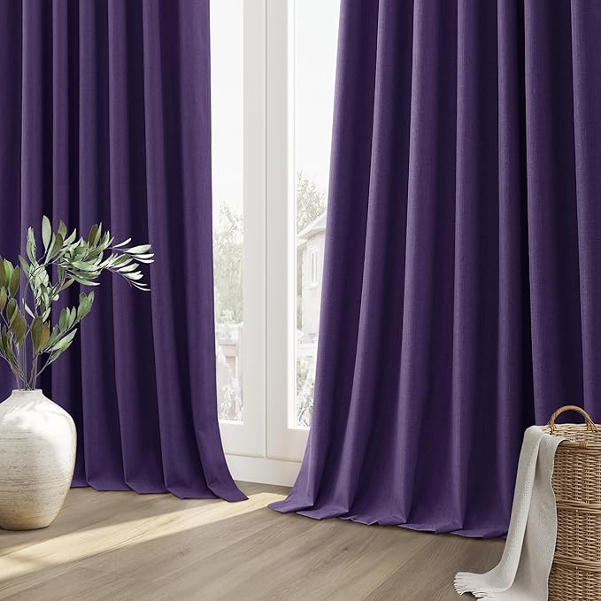Guken 100% Blackout Curtains 102 Inch Length 2 Panels Set - Image 9