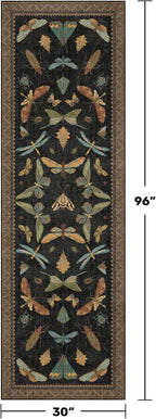 Black Insect 2'6"x8' Washable Non Slip Runner Rugs - Image 2