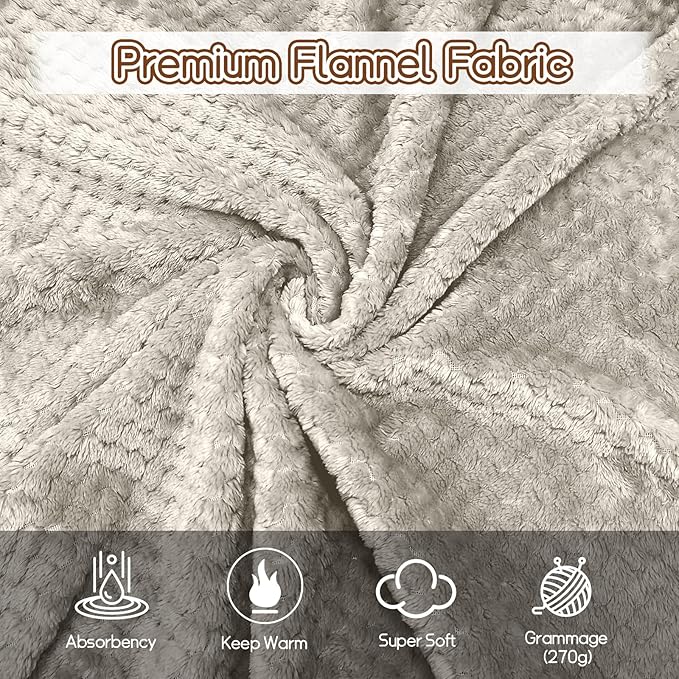 4 Pack Fleece Throw Blankets 50x60 Inches - Image 5