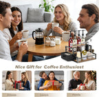 Coffee Syrup Organizer for Countertop, 2-Tier Coffee Bar Organizer