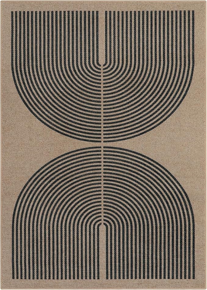Lahome Modern Rainbow Easy Jute Rug, Washable Rugs 5x7 - Image 8