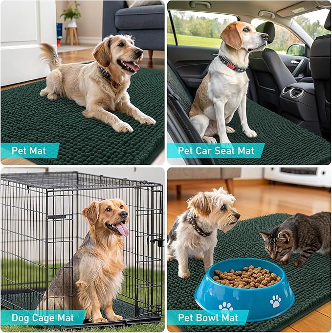 OLANLY Dog Door Mat for Muddy Paws 35x24, Absorbs Moisture and Dirt, Absorbent - Image 7