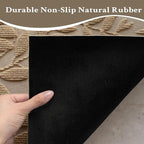 Beige Leaves Outdoor Indoor Entrance Door mat, Absorbent Durable Heavy Duty - Image 7