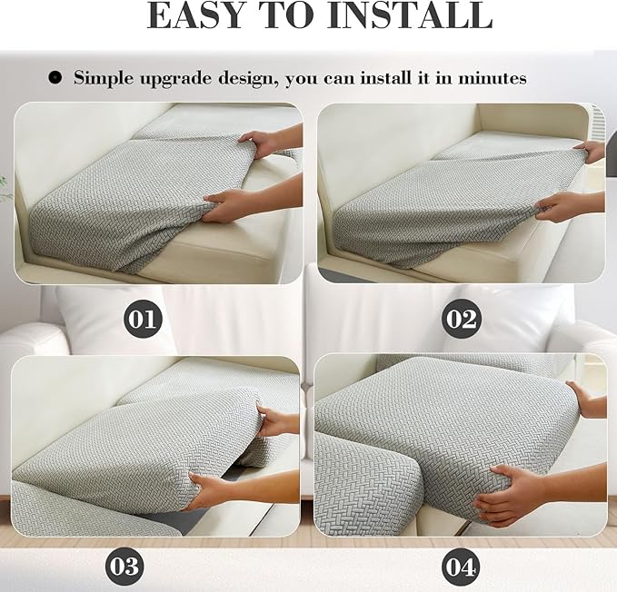 Couch Covers for 3 Cushion Sofa Pet Friendly Couch Cushion Covers Universal - Image 6