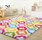 Tepook Fluffy Colorful Rug for Kids, Shaggy Soft Rainbow Area Rugs for Girls - Image 9