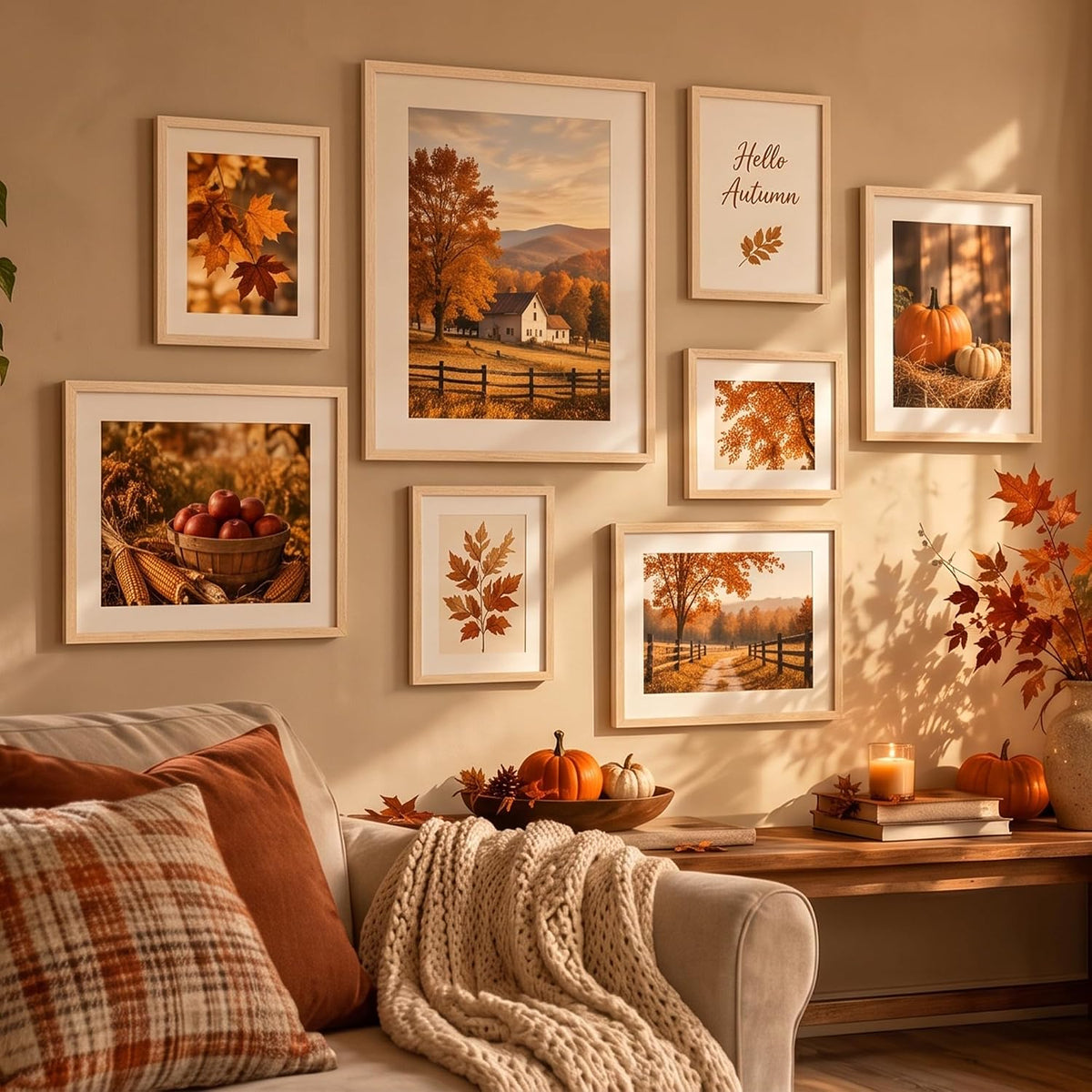 upsimples 16x20 Picture Frame Solid Wooden, Nursery Wall Frames Set of 3