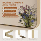 Kosmonia 20x16 Inch Bathroom Vanity Mirror Brushed Champagne Gold