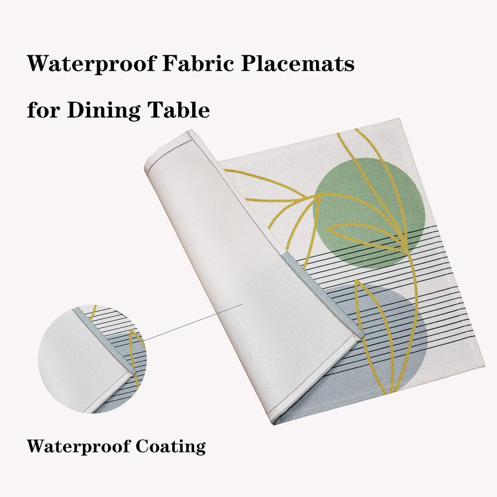 Mid Century Modern Table Placemats Set of 8 Decorative Boho Place Mats