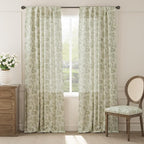 jinchan Linen Floral Curtains for Living Room - Image 2
