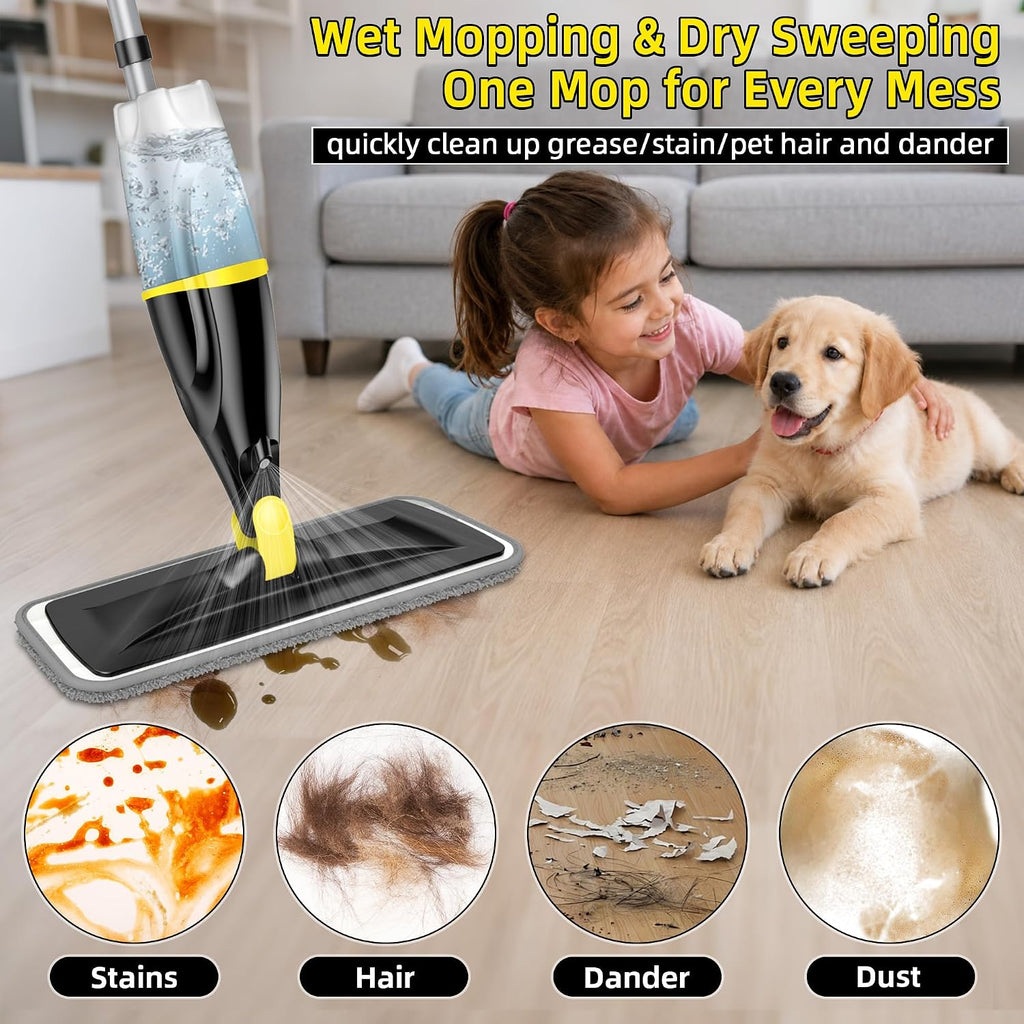 Hardwood Floor Mops for Floors Cleaning: Spray Mops Wet Dust Mop Refillable