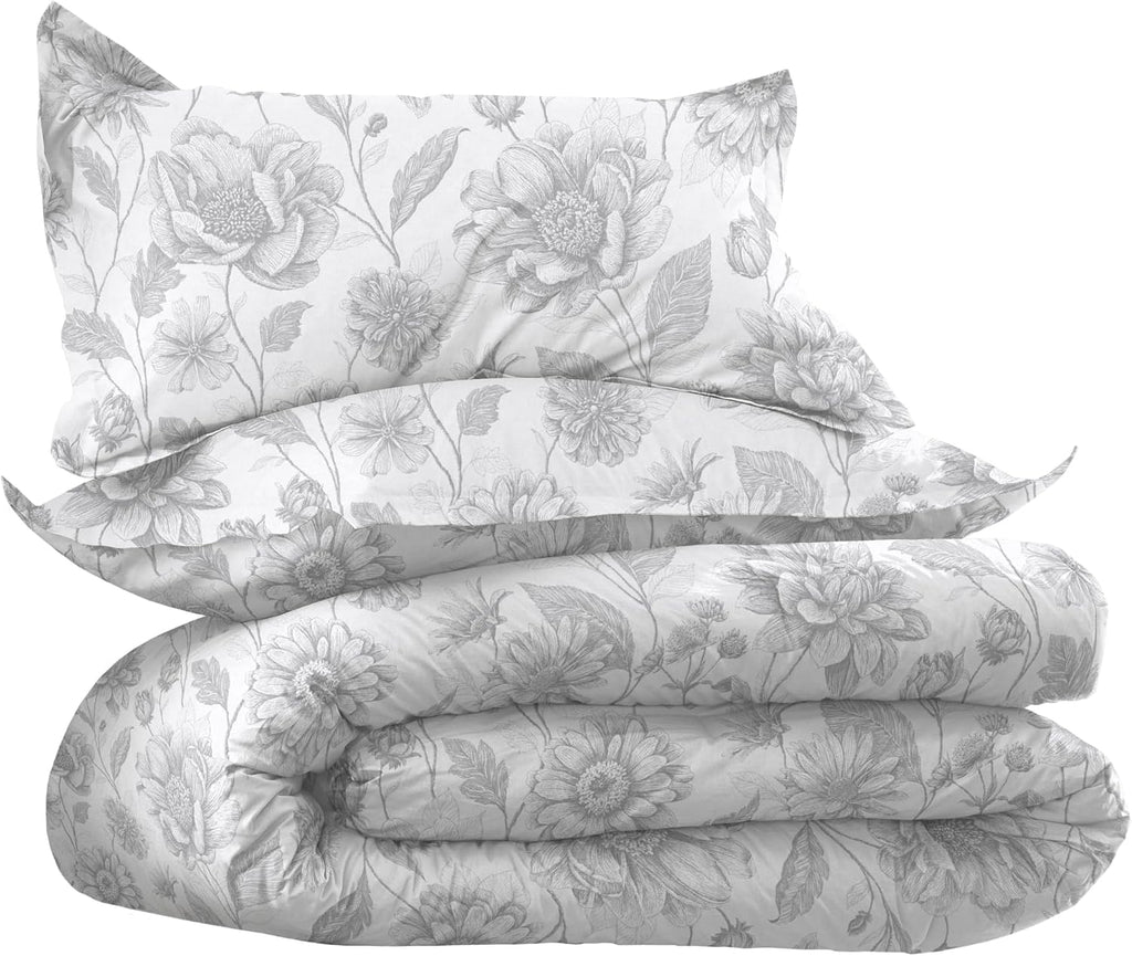 Martex EcoPure Comfort Wash Print Comforter Set, Twin, Meadow Walk