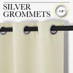 NICETOWN Beige Room Darkening Curtains for Kitchen 42" w x 48" L 2 Panels