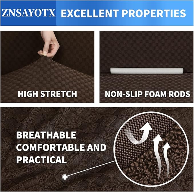 ZNSAYOTX 1 Piece Jacquard Couch Covers - Image 4