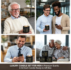 WECONA Candles for Men, 4 Pack Scented Candle Gift Set