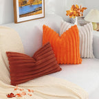 decorUhome Cozy Faux Fur Throw Pillow Covers 16x16 Set of 2 Decorative Soft - Image 8